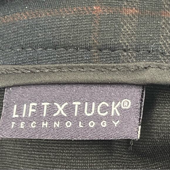 NYDJ Plaid Tartan Slim Straight Ponte Trouser Pants Lift x Tuck Tech Size 18 - Picture 8 of 9